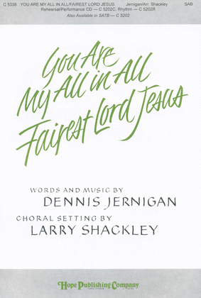 Book cover for You Are My All in All/Fairest Lord Jesus