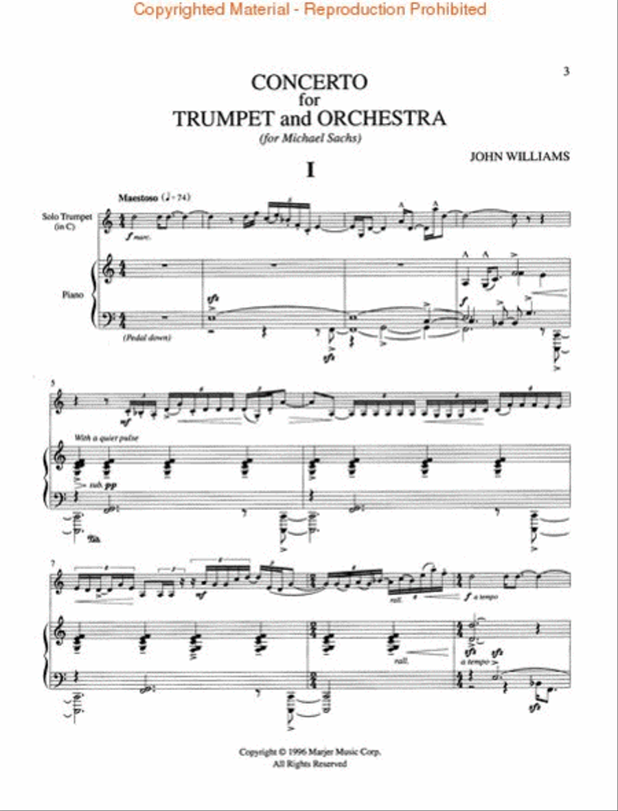 Concerto for Trumpet and Orchestra Trumpet Solo scores gallery preview page 2