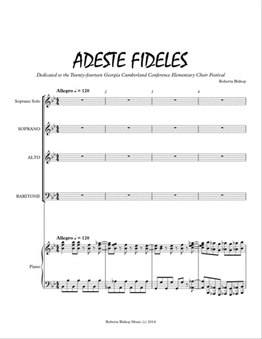 ADESTE FIDELES 3-Part scores gallery preview page 2