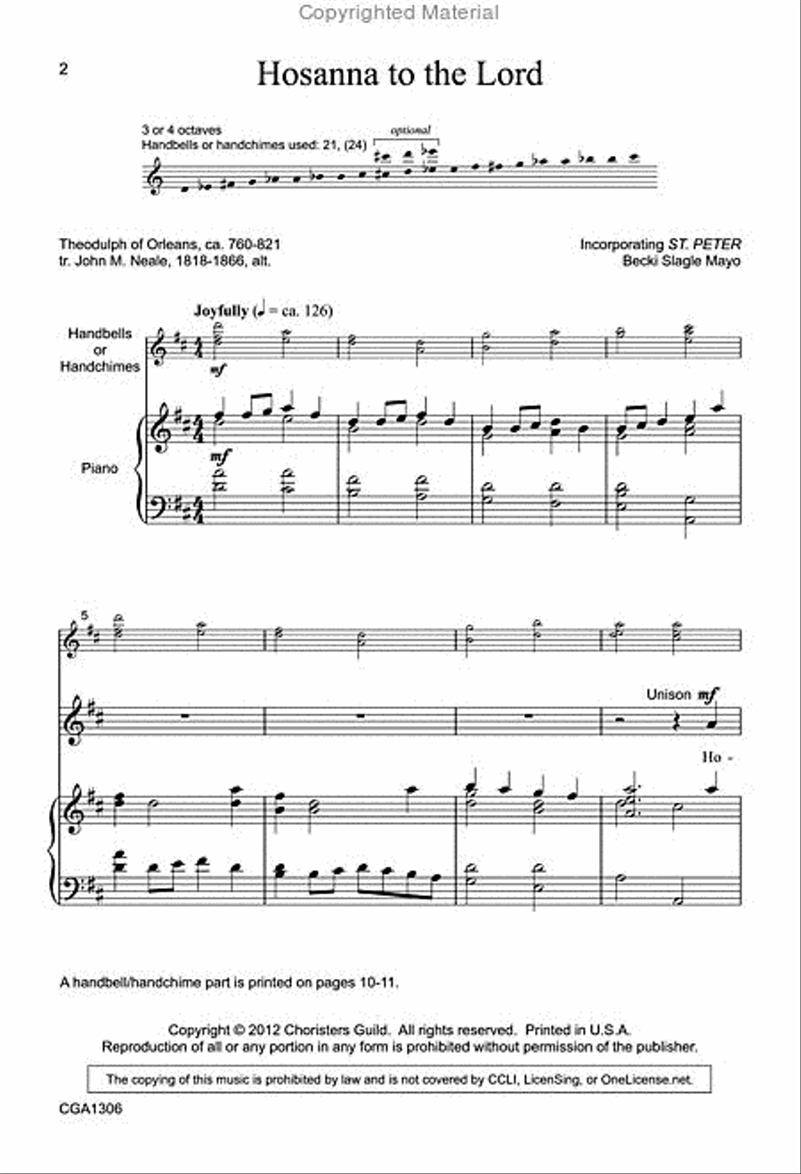 Hosanna to the Lord Hosanna to the Lord 2-Part scores gallery preview page 2