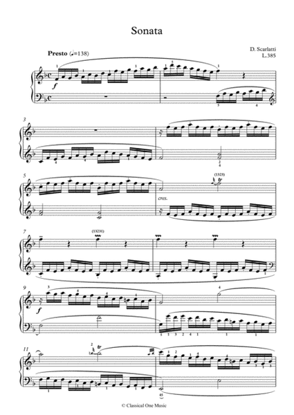 Scarlatti-Sonata in F-Major L.385 K.445(piano) image number null