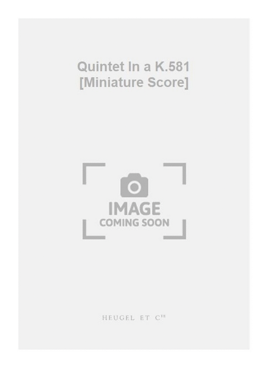 Quintet In a K.581 [Miniature Score]