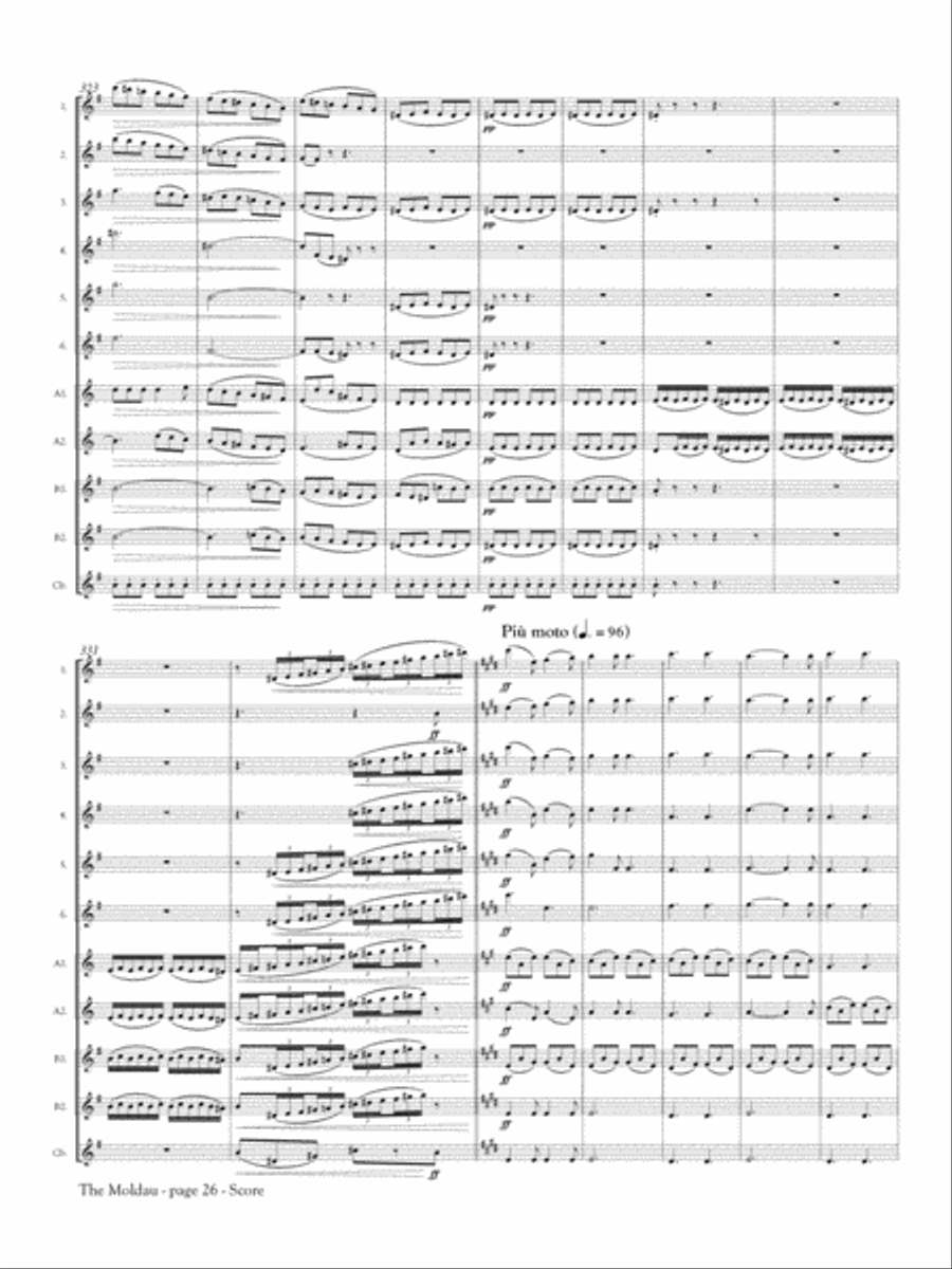 The Moldau for Flute Orchestra Flute Choir scores gallery preview page 3