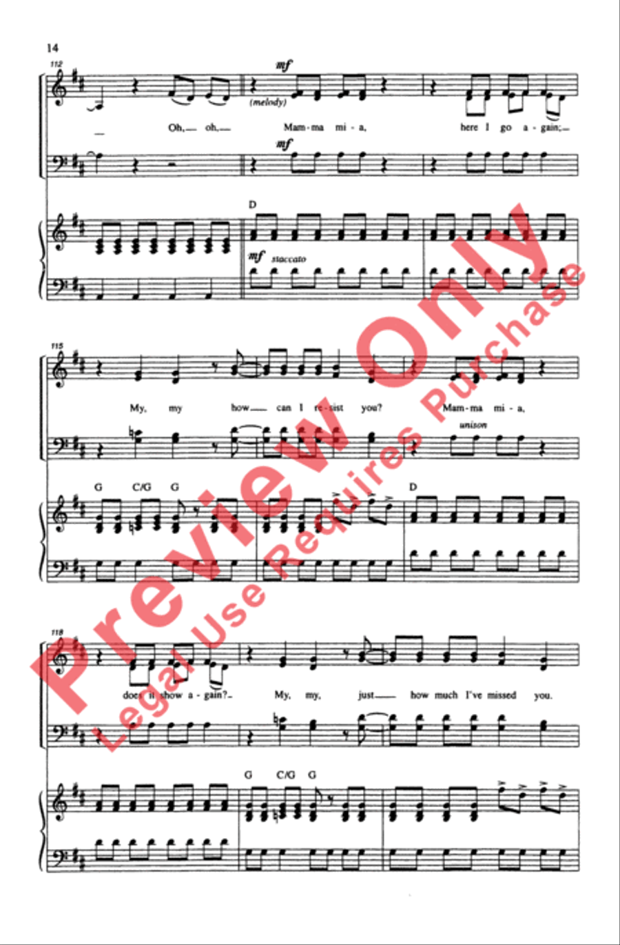 ABBA Forever! 4-Part scores gallery preview page 14