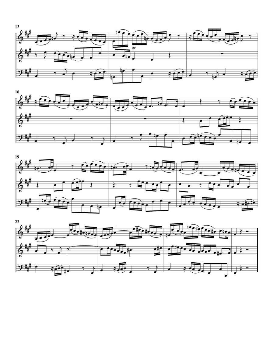 Quia respexit from Magnificat, BWV 243 (arrangement for violin and organ or harpsichord) Small Ensemble scores gallery preview page 2