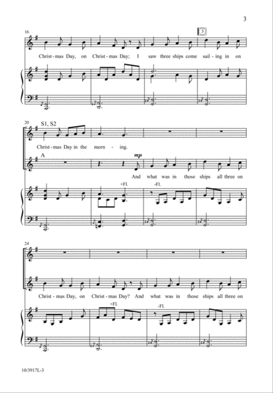 I Saw Three Ships I Saw Three Ships SSA scores gallery preview page 4