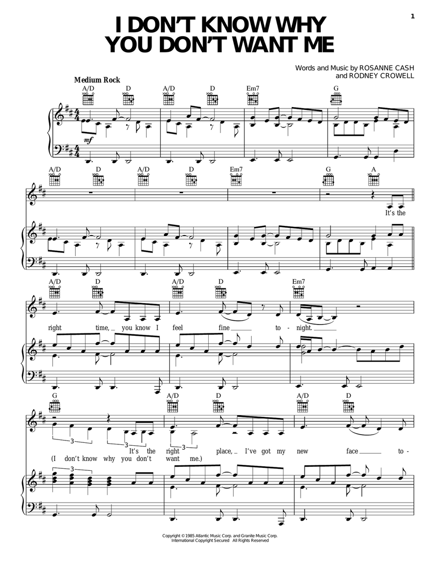 I Don't Know Why You Don't Want Me Acoustic Guitar scores gallery preview page 1