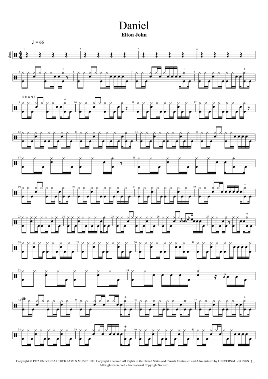 Daniel Drum Set scores gallery preview page 1