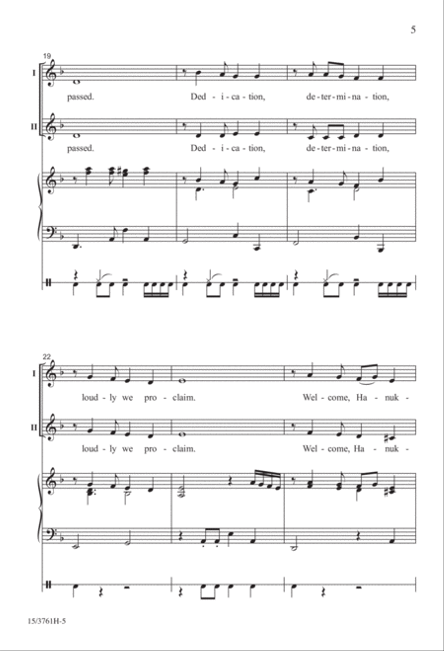 Welcome, Hanukkah! Welcome, Hanukkah! 2-Part scores gallery preview page 5