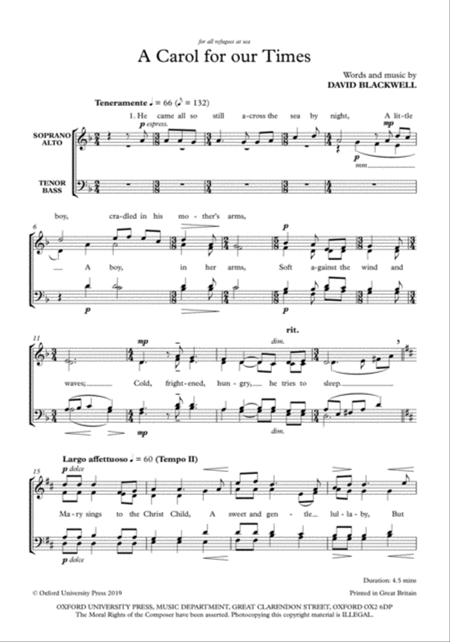 A Carol for our Times 4-Part scores gallery preview page 3