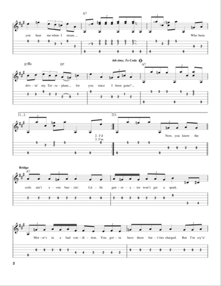 Terraplane Blues Electric Guitar scores gallery preview page 2