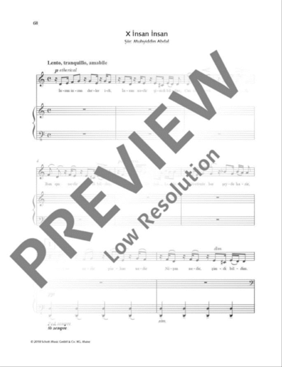 İnsan İnsan İnsan İnsan Voice Solo scores gallery preview page 2