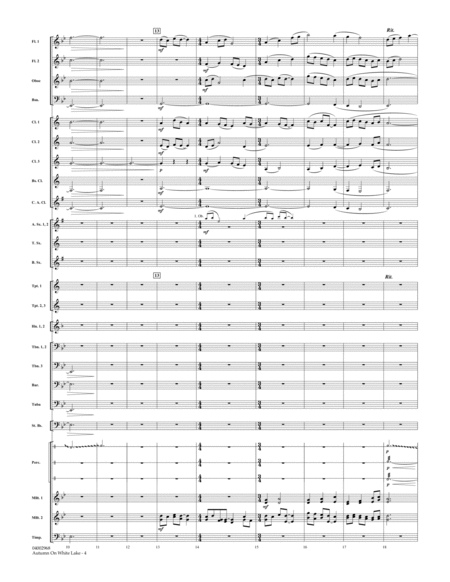 Autumn On White Lake - Conductor Score (Full Score)