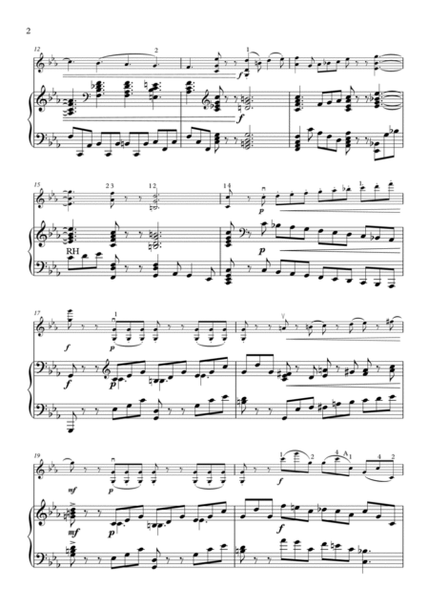 Rachmaninov Cello Sonata arranged for violin and piano, second movement image number null