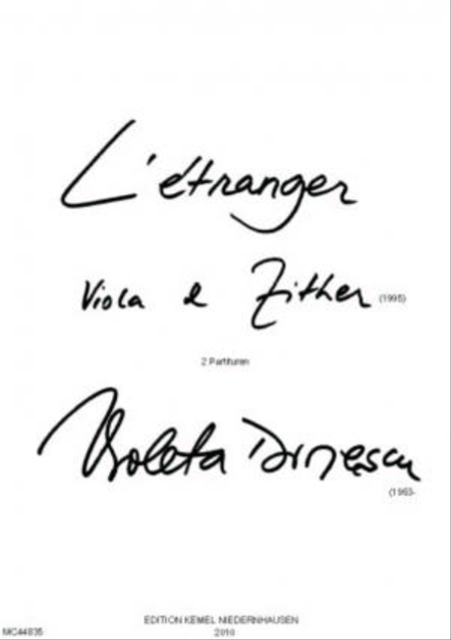 L'etranger Viola scores gallery preview page 1