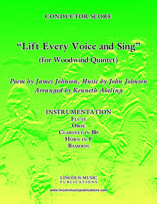 Book cover for Lift Every Voice and Sing (for Woodwind Quintet)
