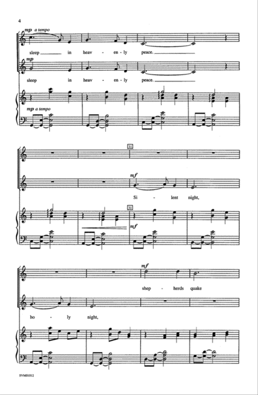 Silent Night Silent Night Choir scores gallery preview page 3