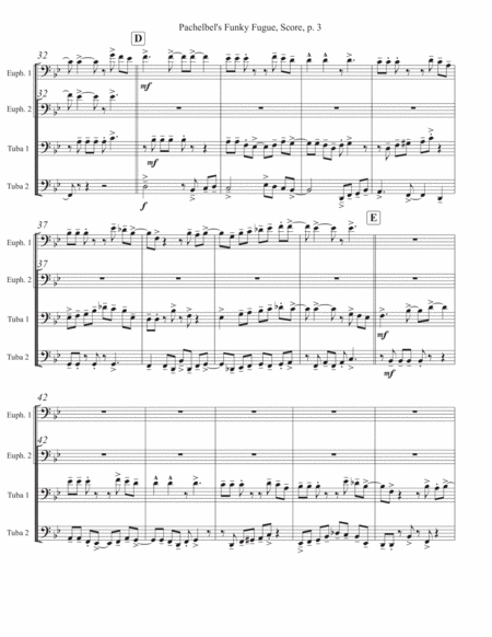 Pachelbel's Funky Fugue for Tuba/Euphonium Quartet image number null