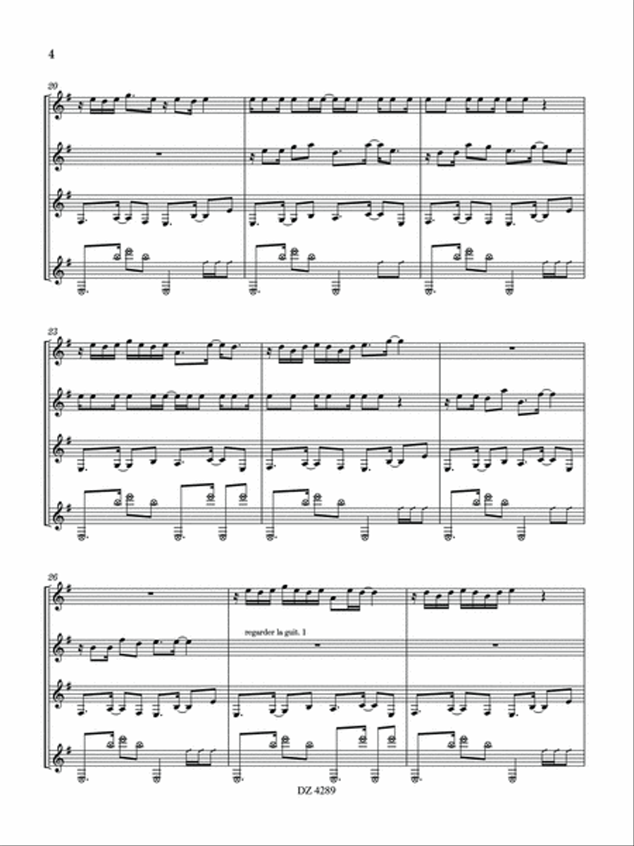 Cubana Cubana Guitar Ensemble scores gallery preview page 4