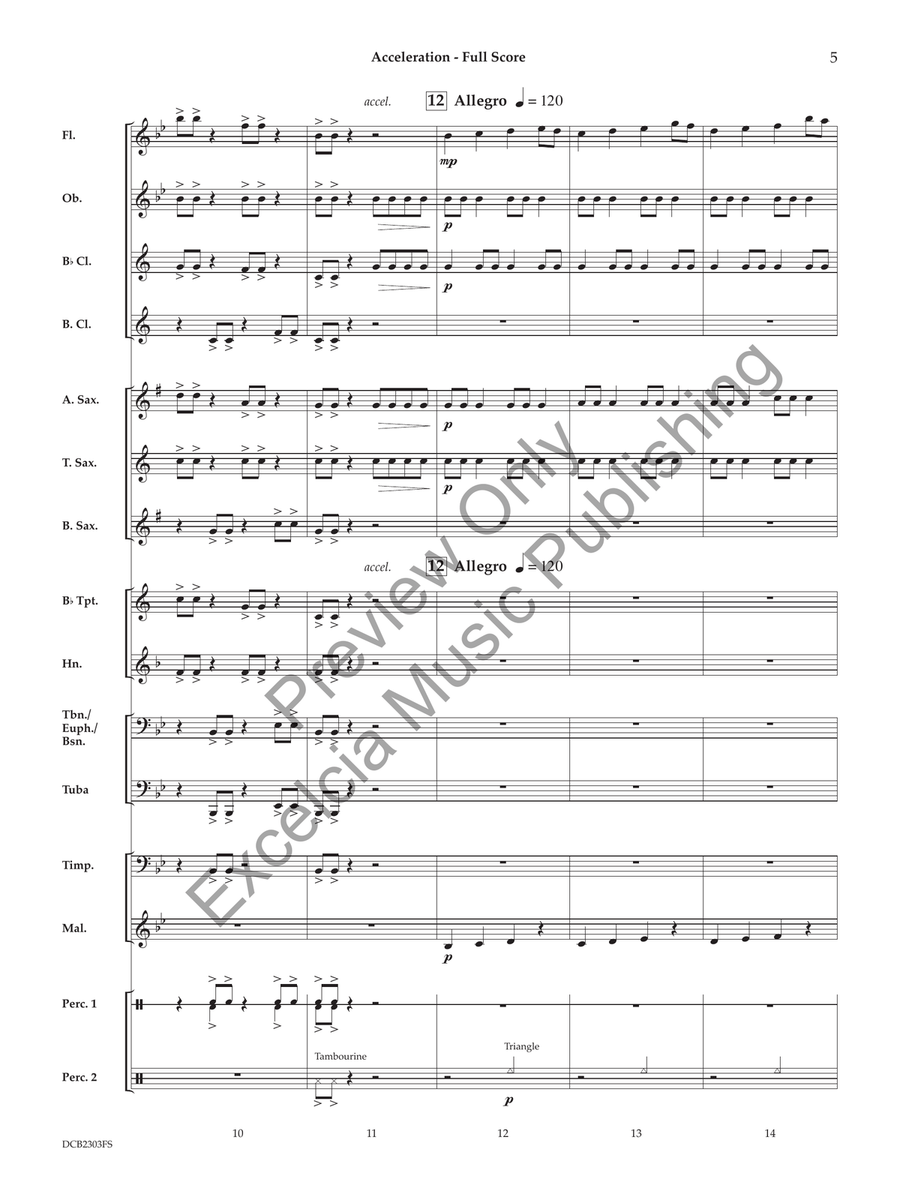Acceleration Acceleration Concert Band scores gallery preview page 6