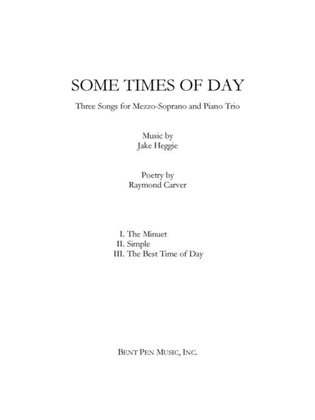 Book cover for Some Times of Day (score and parts)