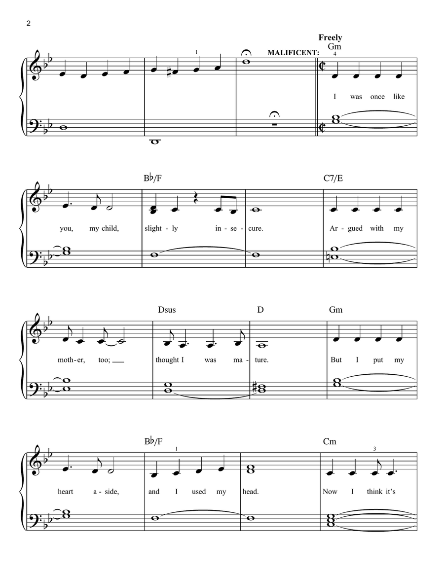Evil Like Me (from Disney's Descendants) Easy Piano scores gallery preview page 2