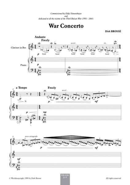 War Concerto for Clarinet (Piano Reduction) image number null