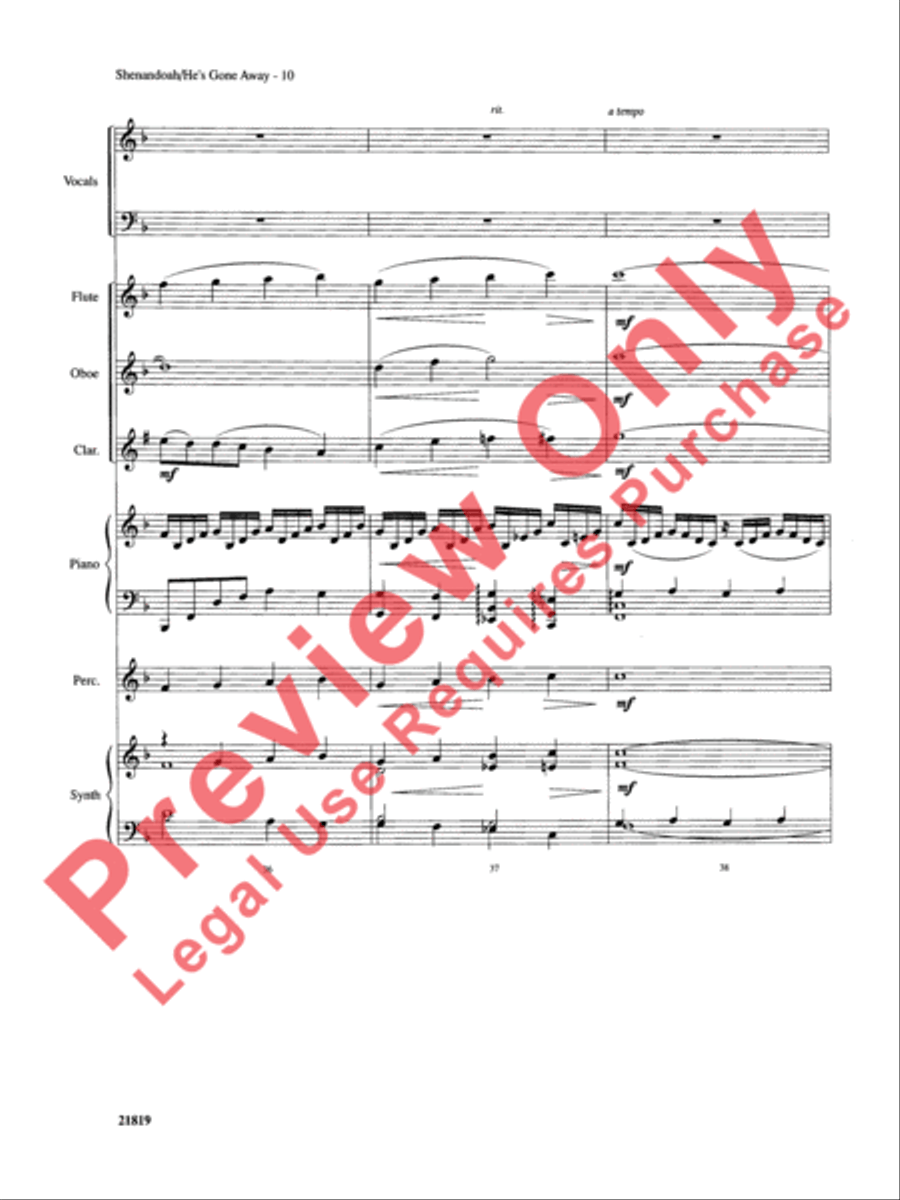 Shenandoah / He's Gone Away Choir scores gallery preview page 11