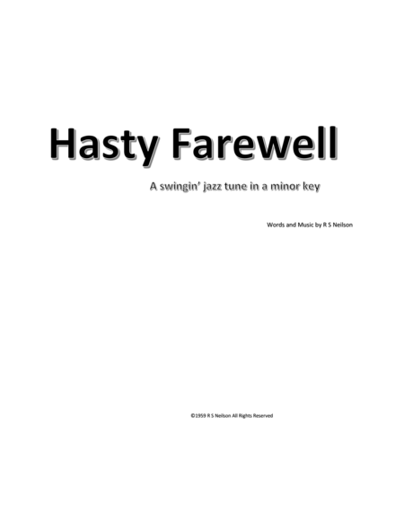 Hasty Farewell