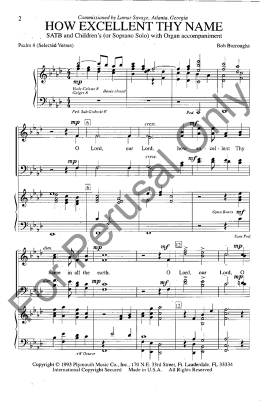 How Excellent The Name How Excellent The Name 4-Part scores gallery preview page 2