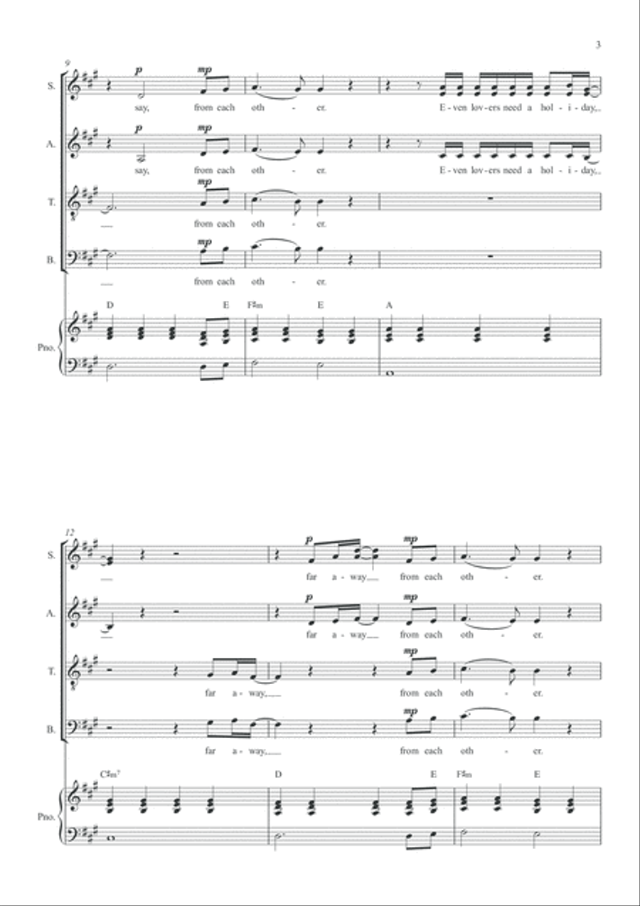 Hard To Say I'm Sorry 4-Part scores gallery preview page 3