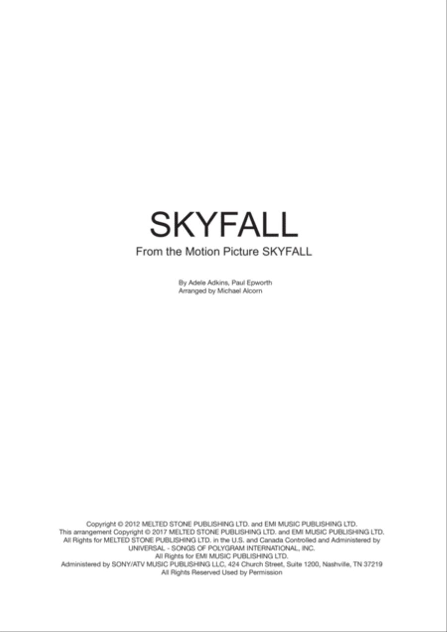 Skyfall Skyfall Brass Ensemble scores gallery preview page 1
