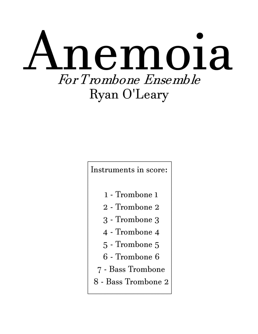 Anemoia Chamber Music scores gallery preview page 1
