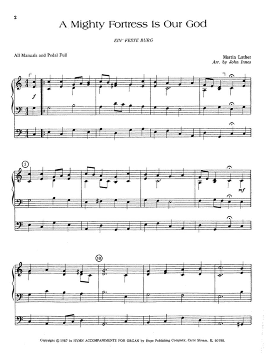 Hymn Accompaniments for Organ