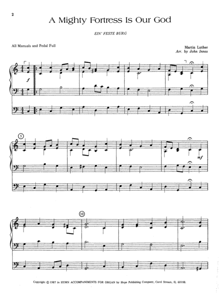 Hymn Accompaniments for Organ