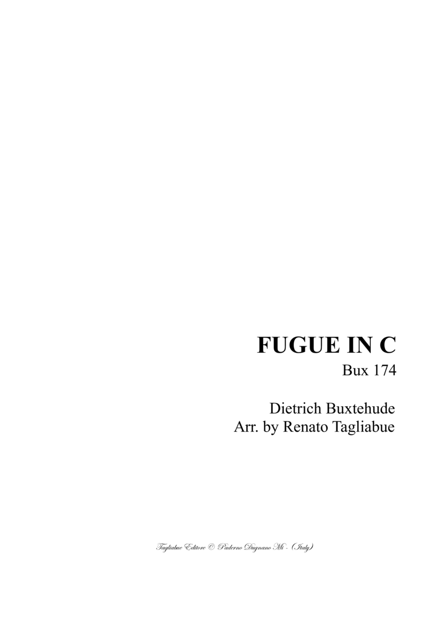 BUXTEHUDE - FUGUE IN C - BUXWV 174 - For organ BUXTEHUDE - FUGUE IN C - BUXWV 174 - For organ Organ Solo scores gallery preview page 1