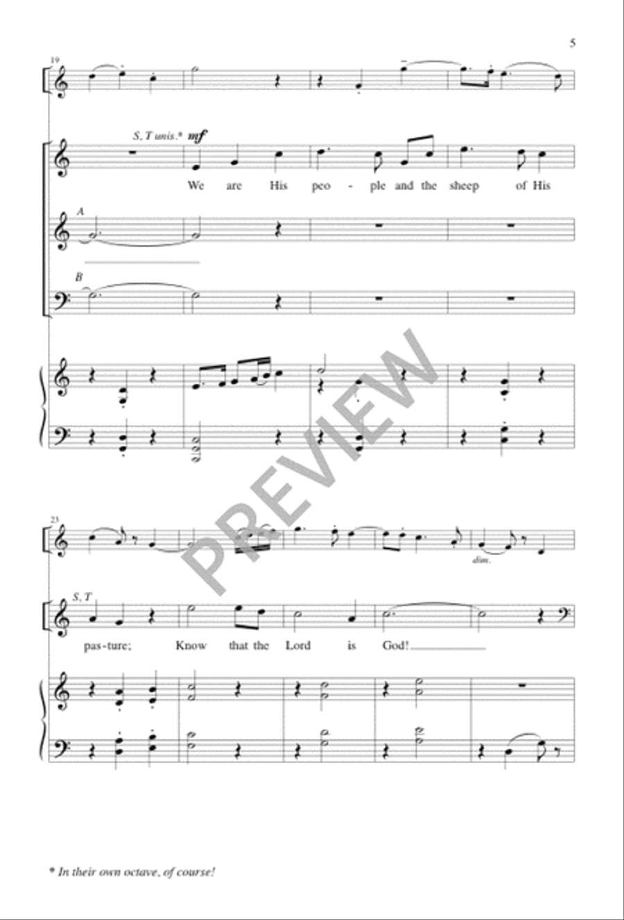 Know That the Lord Is God 4-Part scores gallery preview page 5