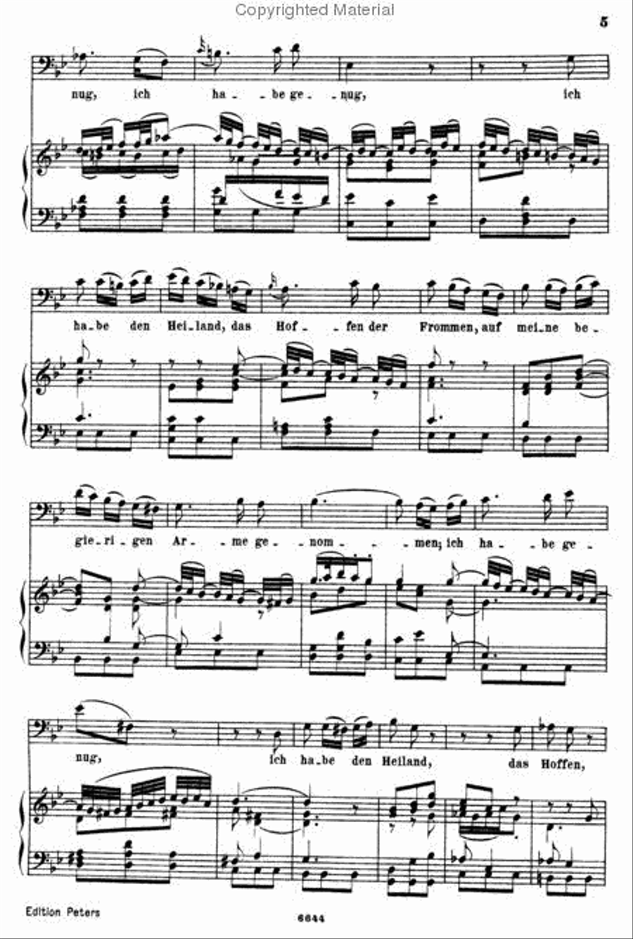 Cantata No.82 (Ich habe genug) - BWV 82 Bass Voice scores gallery preview page 3