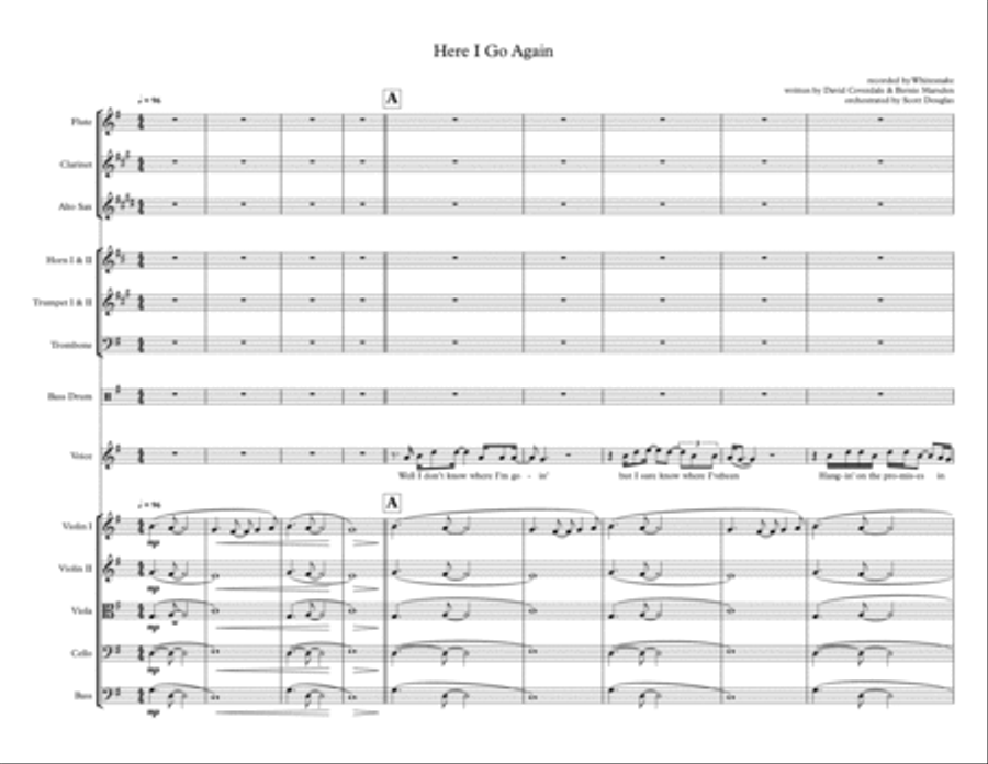 Here I Go Again Large Ensemble scores gallery preview page 1