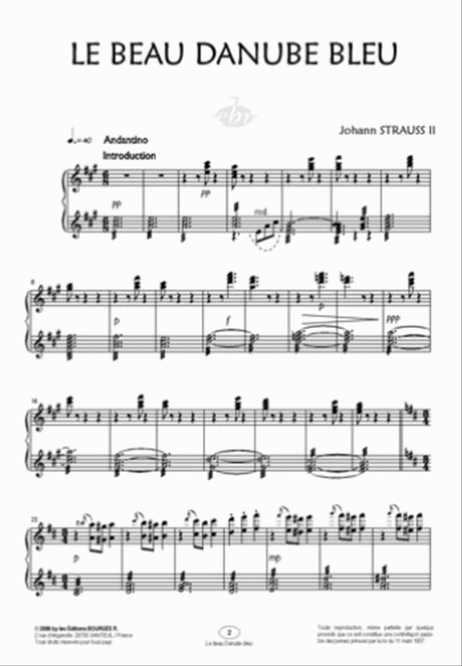 Le Beau Danube Bleu (Collection Anacrouse) Piano Duet scores gallery preview page 3