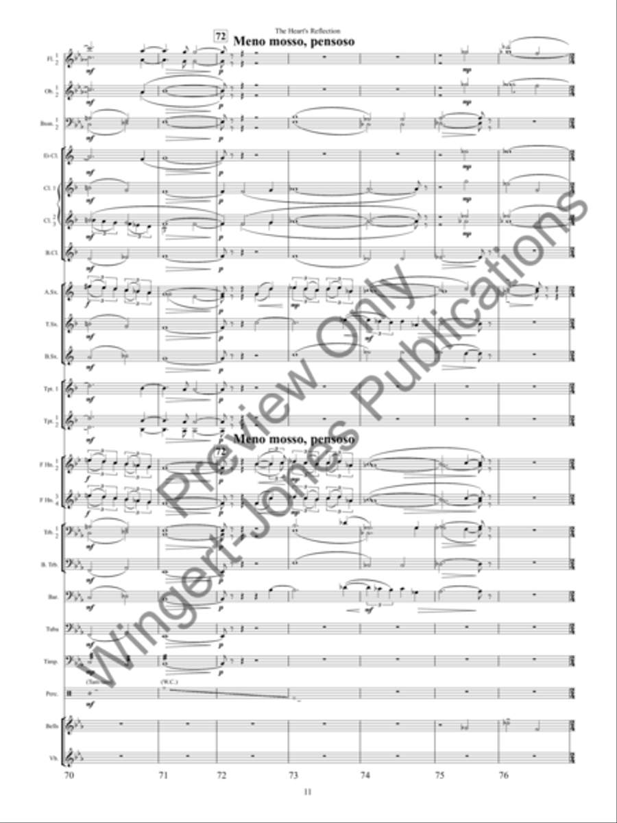 The Heart's Reflection Concert Band scores gallery preview page 14
