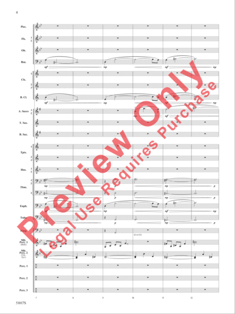 Lucid Dreams Concert Band scores gallery preview page 5
