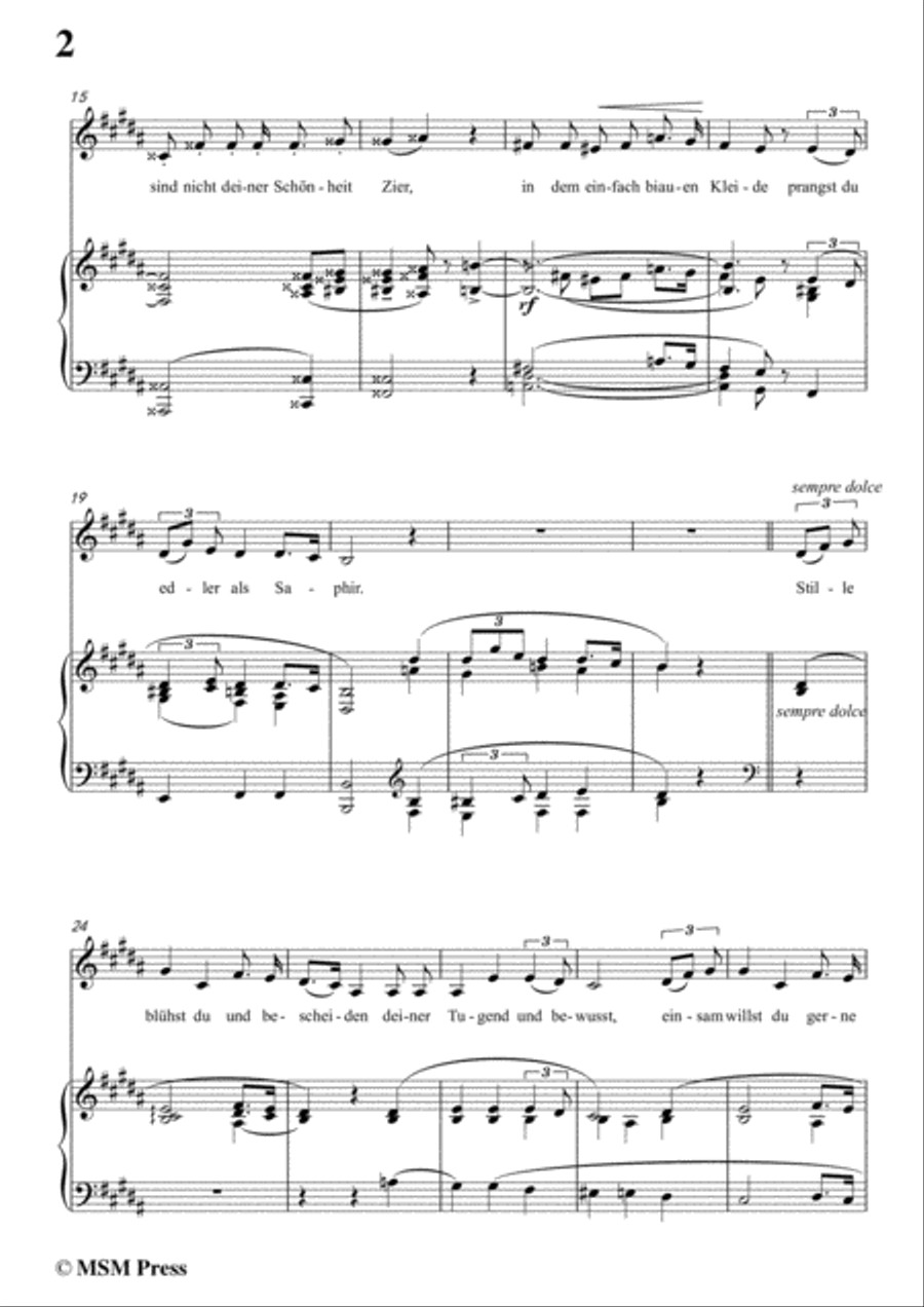 Liszt-Das veilchen in B Major,for Voice and Piano Voice Solo scores gallery preview page 4