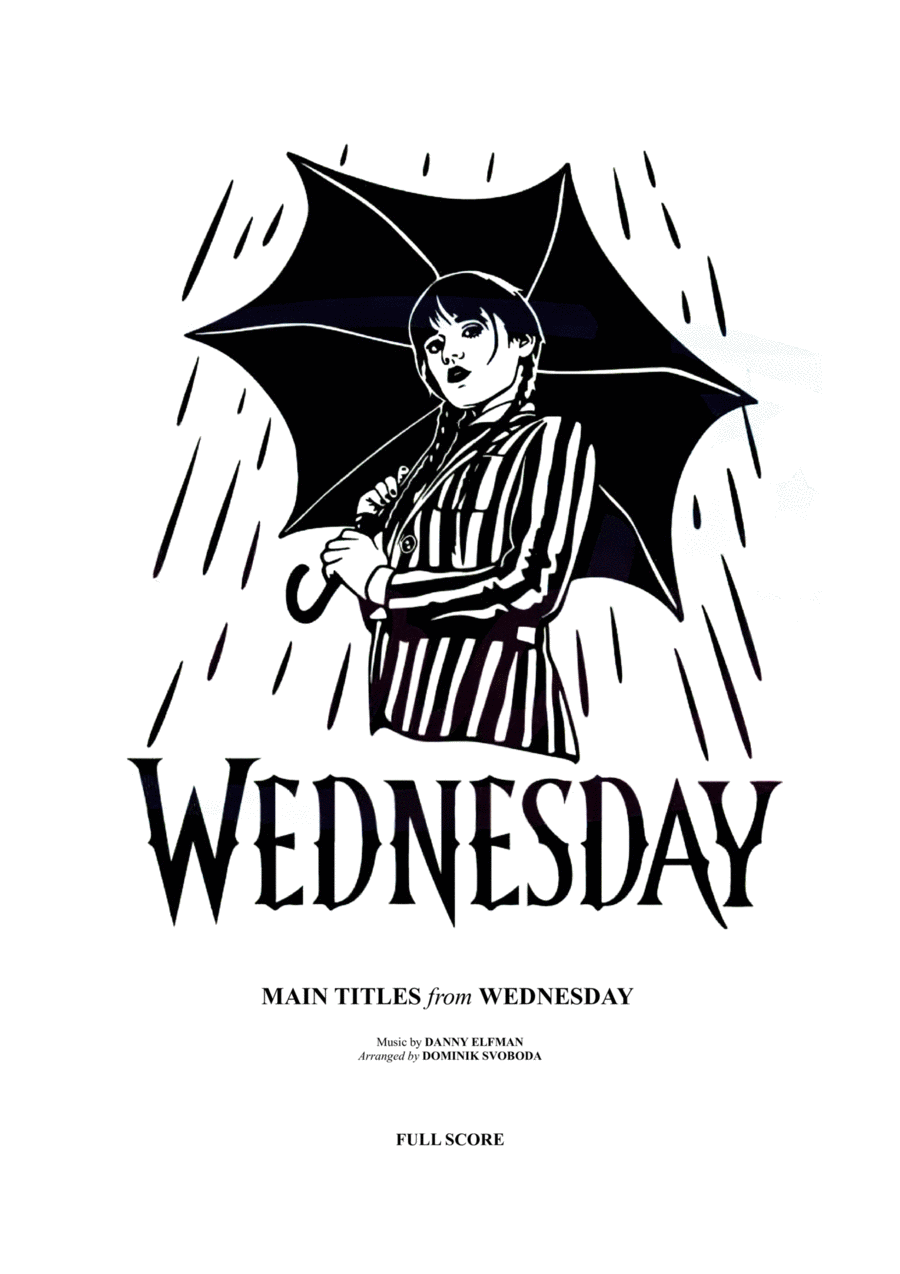Wednesday Main Titles Full Orchestra scores gallery preview page 1