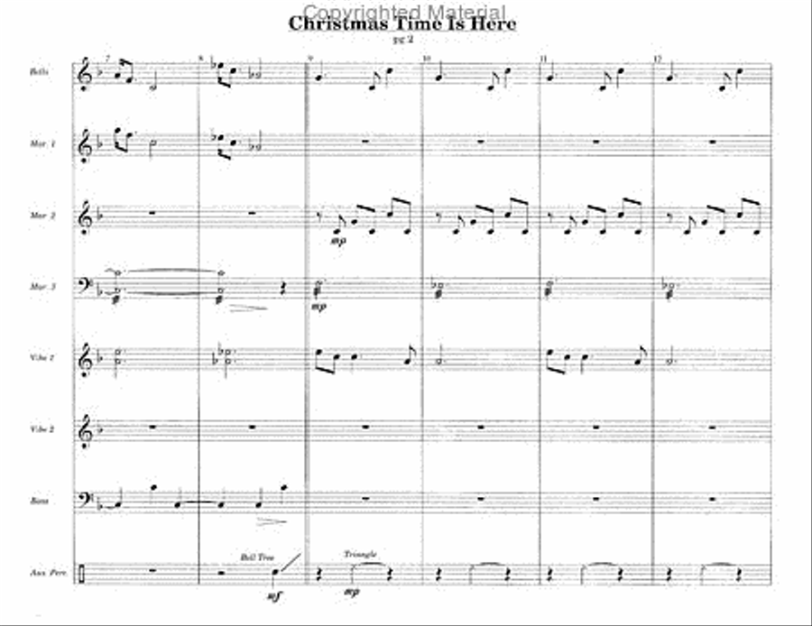 Christmas Time Is Here Christmas Time Is Here Percussion Ensemble scores gallery preview page 3