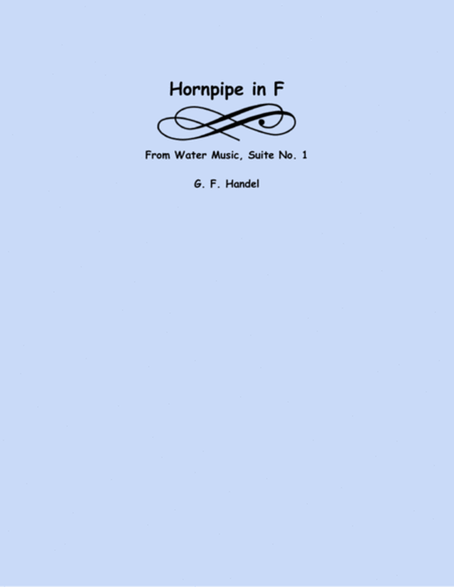 Hornpipe in F from Water Music (two violins and cello)