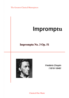 Book cover for Chopin - Impromptu No. 3 Op. 51