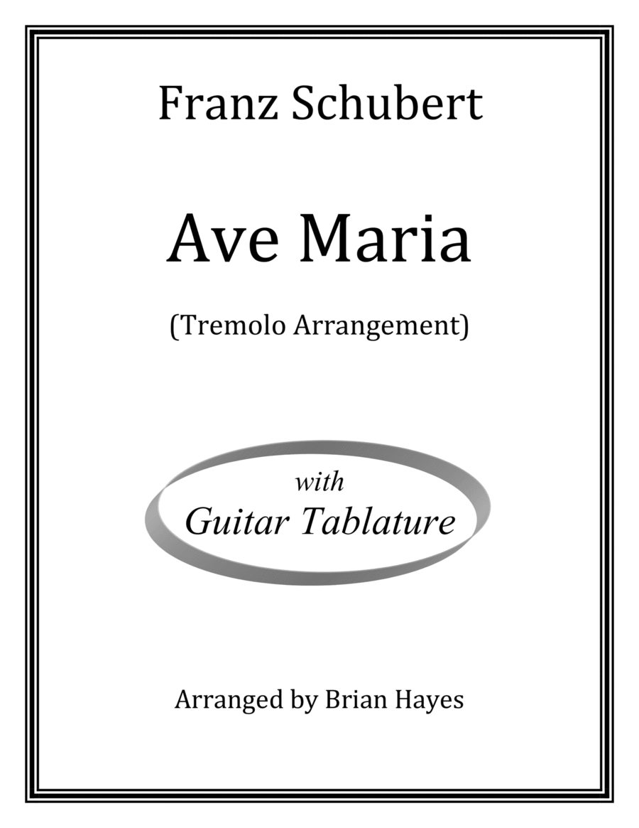 Ave Maria (Schubert) (with Tablature) Classical Guitar scores gallery preview page 1