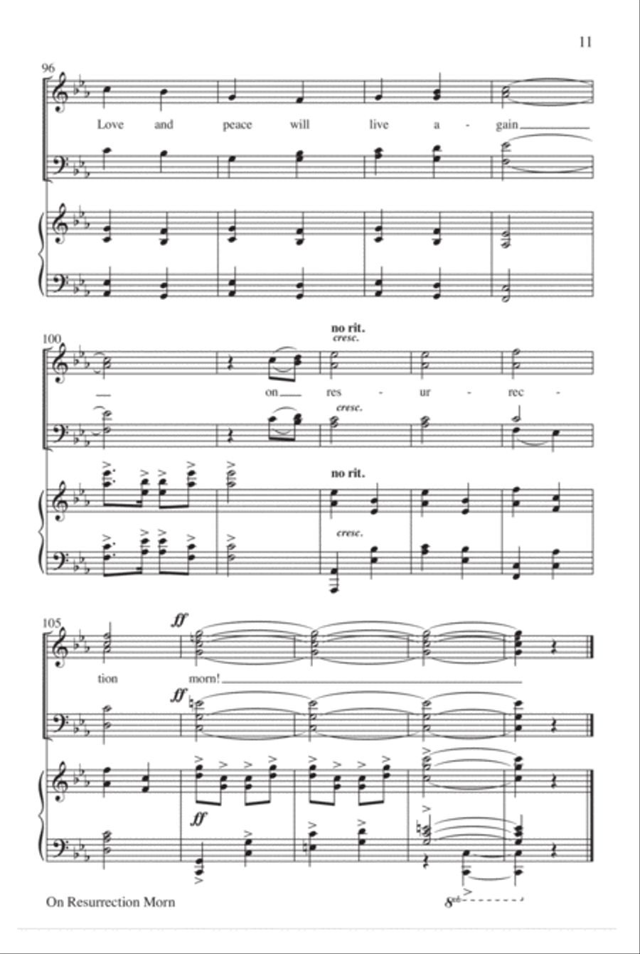 On Resurrection Morn 4-Part scores gallery preview page 11