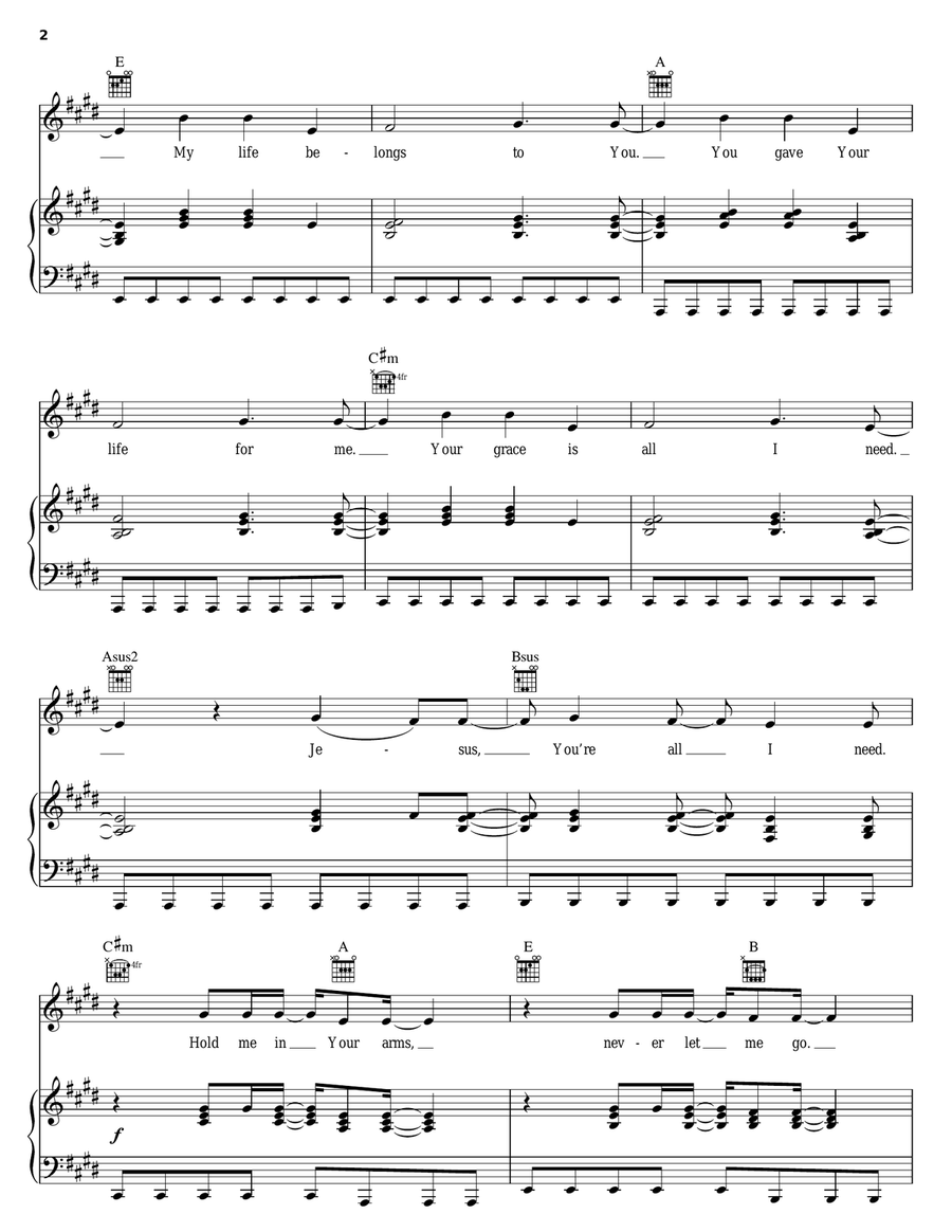 Now That You're Near Now That You're Near Piano, Vocal, Guitar scores gallery preview page 2